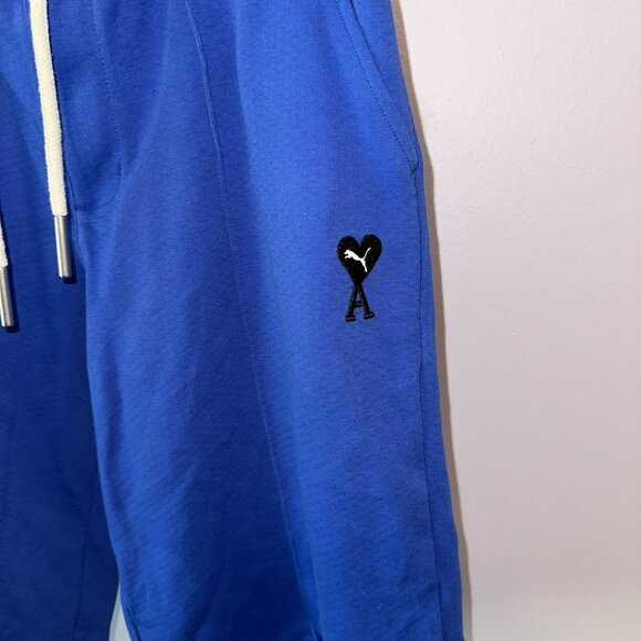Puma X Ami Alexandre Mattiussi Blue Long Shorts Mens Size Small $110 Cotton - Picture 5 of 5